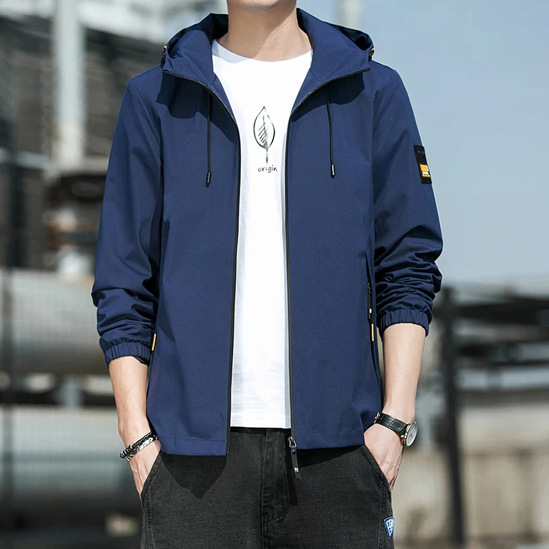 

Men's Jacket Waterproof and Windproof Spring and Autumn Bomber Casual Jacket Men's Loose Clothing Top Men 5XL