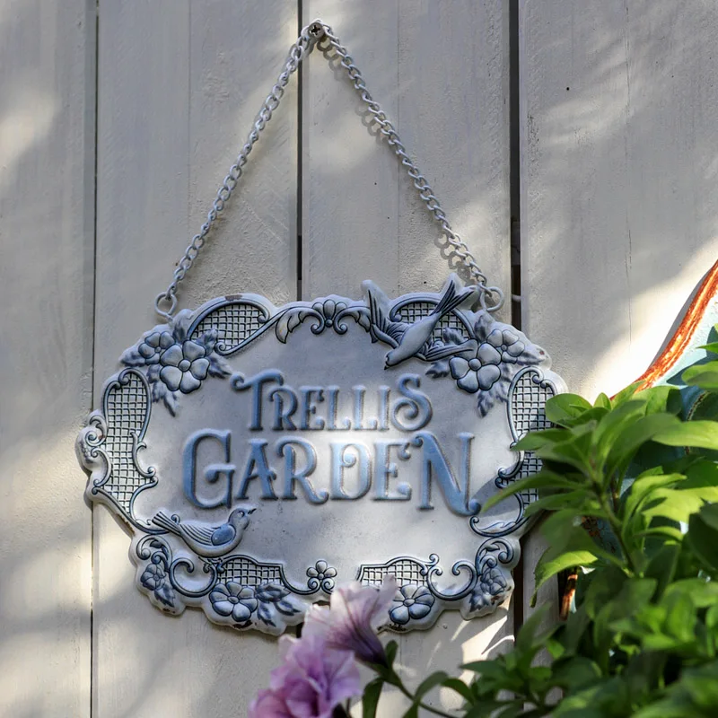 Welcome Sign Front Door Porch Decorations Metal Material Hanging Farmhouse Porch Outdoor Residence Spring Welcome Sign