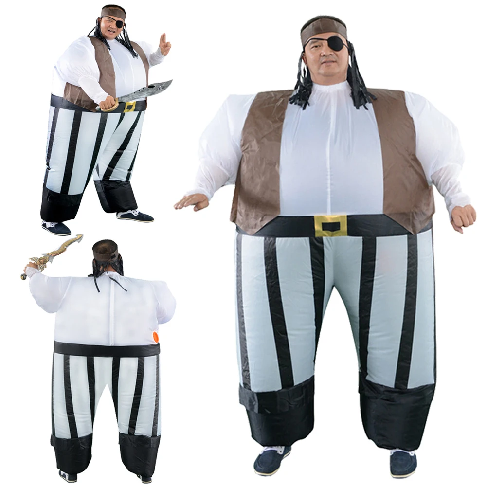 

Fantasia Funny Pirate Cosplay Inflatable Costume Cartoon Medieval Stage Disfraz Adult Men Male Halloween Carnival Party Clothes