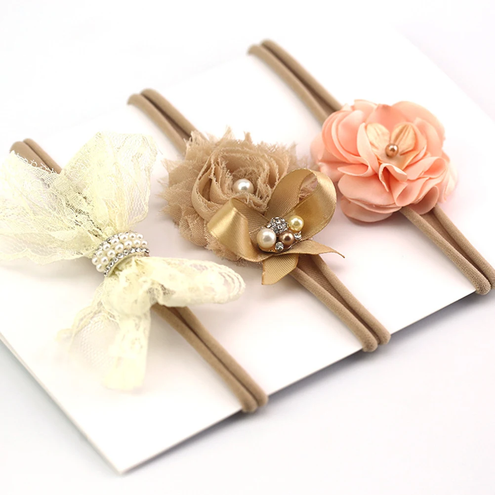 

3pcs Baby Hair Accessories Breathable Comfortable Decorative Lovely Hair Ties Bows Photo Shoot Outfits Girls Kids