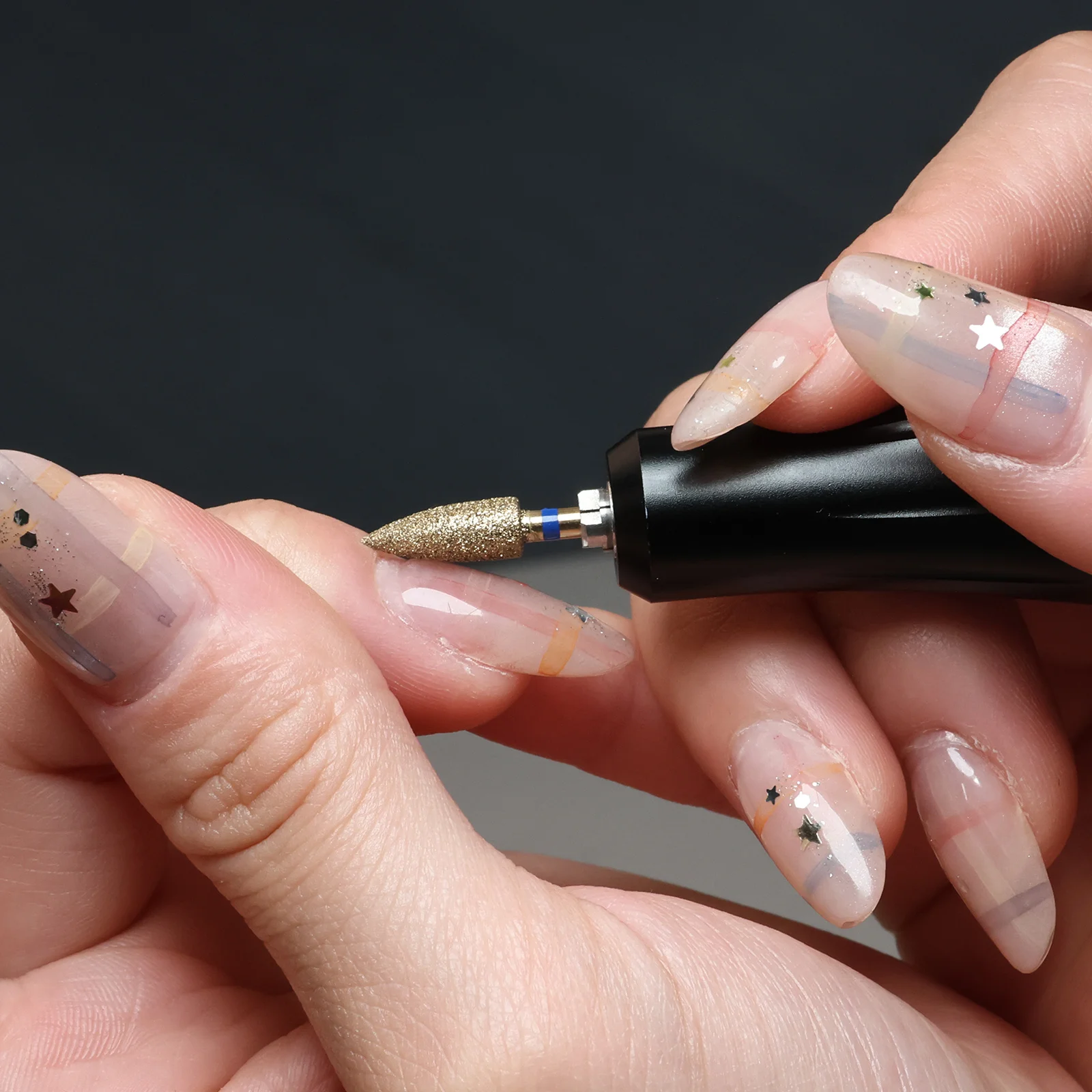 HYTOOS Pro Goldfarbene Diamant-Nagelbohrer, großer Kegel, russischer Nagelhautentferner, Hornhautentferner, Maniküre-Vorbereitungswerkzeug – Detail 6