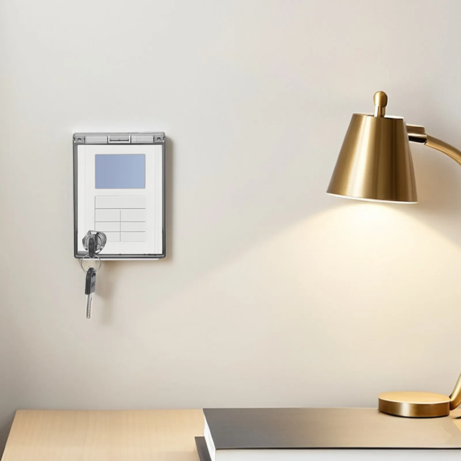 Large Transparent Thermostat Lock Box Plastic Guard Box Lockable Ac Controller Cover Panel Air Conditioner Protection