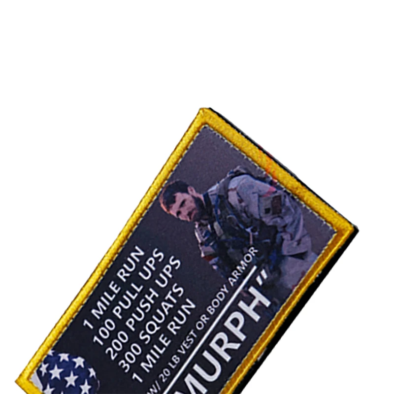 1 sztuk USA Murphy wyzwanie wojskowe Patch taktyczne Morale haftowane opaska Medal honoru MURPH WOD plecak naklejka