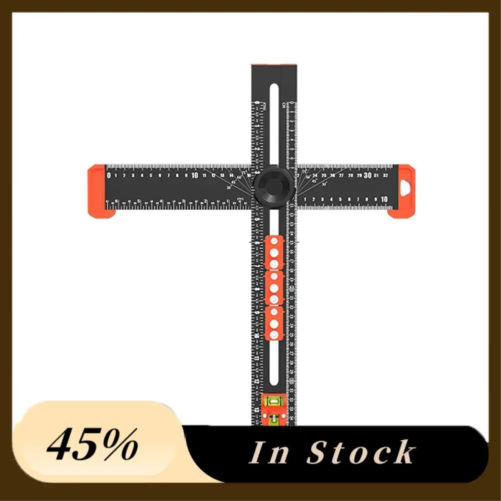A60zhigh Precision Angle Ruler Woodworking Scribe Drawing Marking Gauge Crossed-Cut T-Type Ruler Measuring Tools 35Cmmay