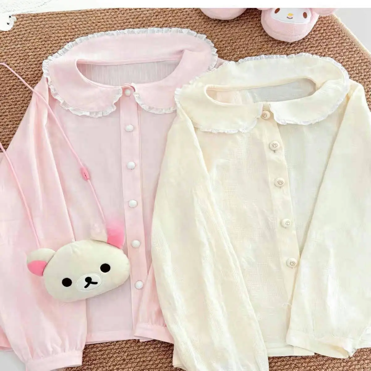 

Onalippa 2025 New Design Sense Niche Small Japanese JK Uniform Shirt Cute Young Luo Versatile Doll Collar Top Women