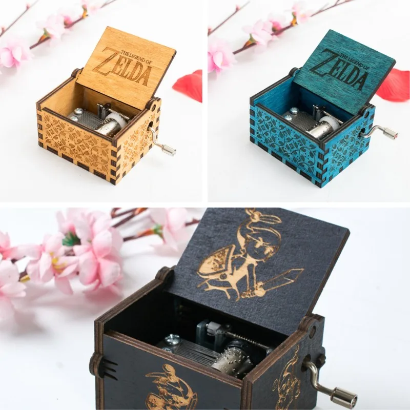 

Хит продаж: Музыкальная шкатулка из дерева по мотивам серии The Legend of Zelda, с изысканной росписью и резьбой, креативная, в виде мультяшного персонажа, игрушка-подарок