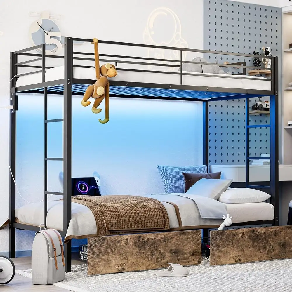 Twin Xl Metal Bunk …