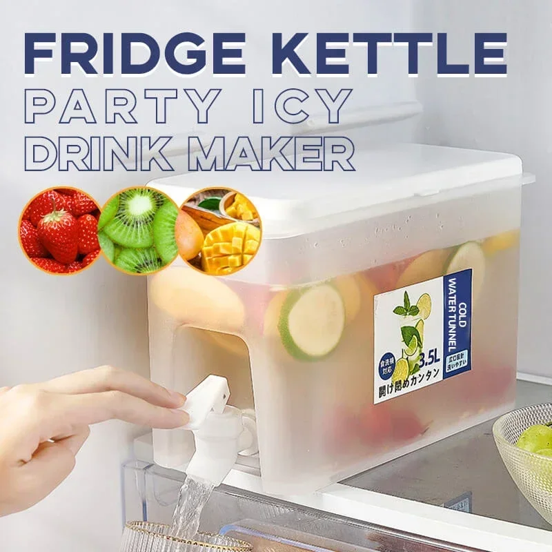 

3.5L/5L Large Capacity Cold Water Pitcher Cold Kettle with Faucet in Refrigerator Iced Beverage Dispenser Refrigerator Spigot