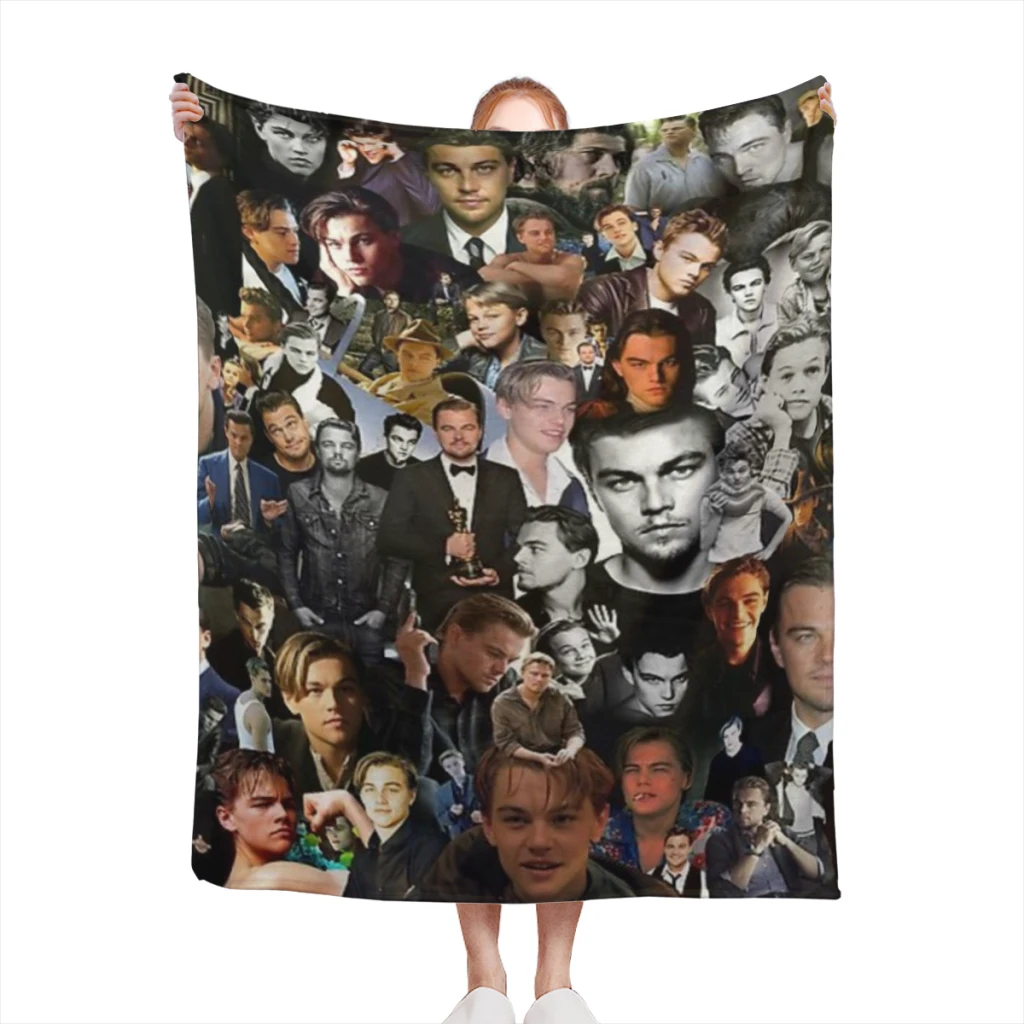 

Leo DiCaprio Blanket Sofa Bedroom Bed Home Office Nap Blanket Car Travel Picnic Blankets Gift