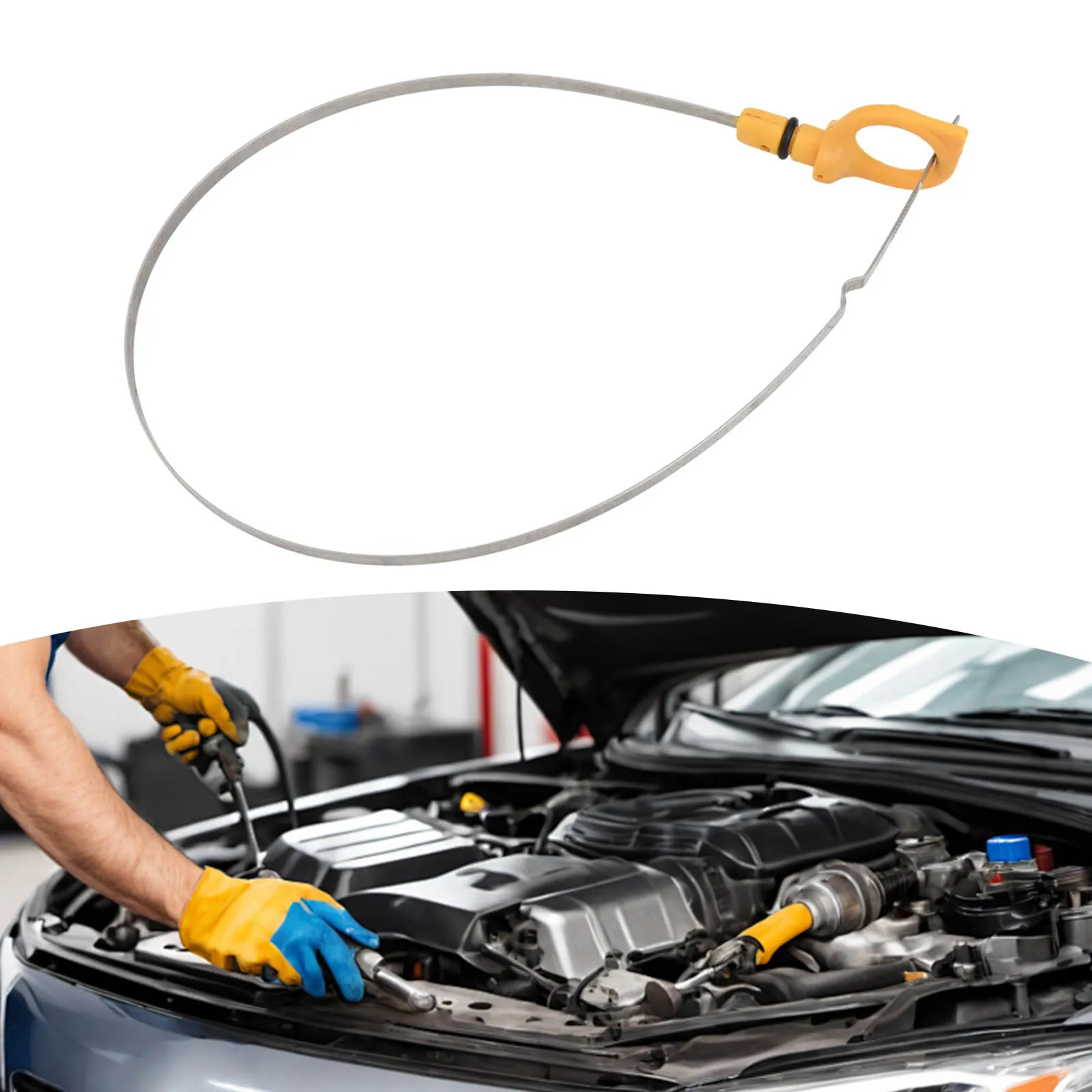 

Car Maintenance Automotive Repair Engine Oil Dipstick Dipstick 1.8L Stainless Steel Metal Direct Replacement Part