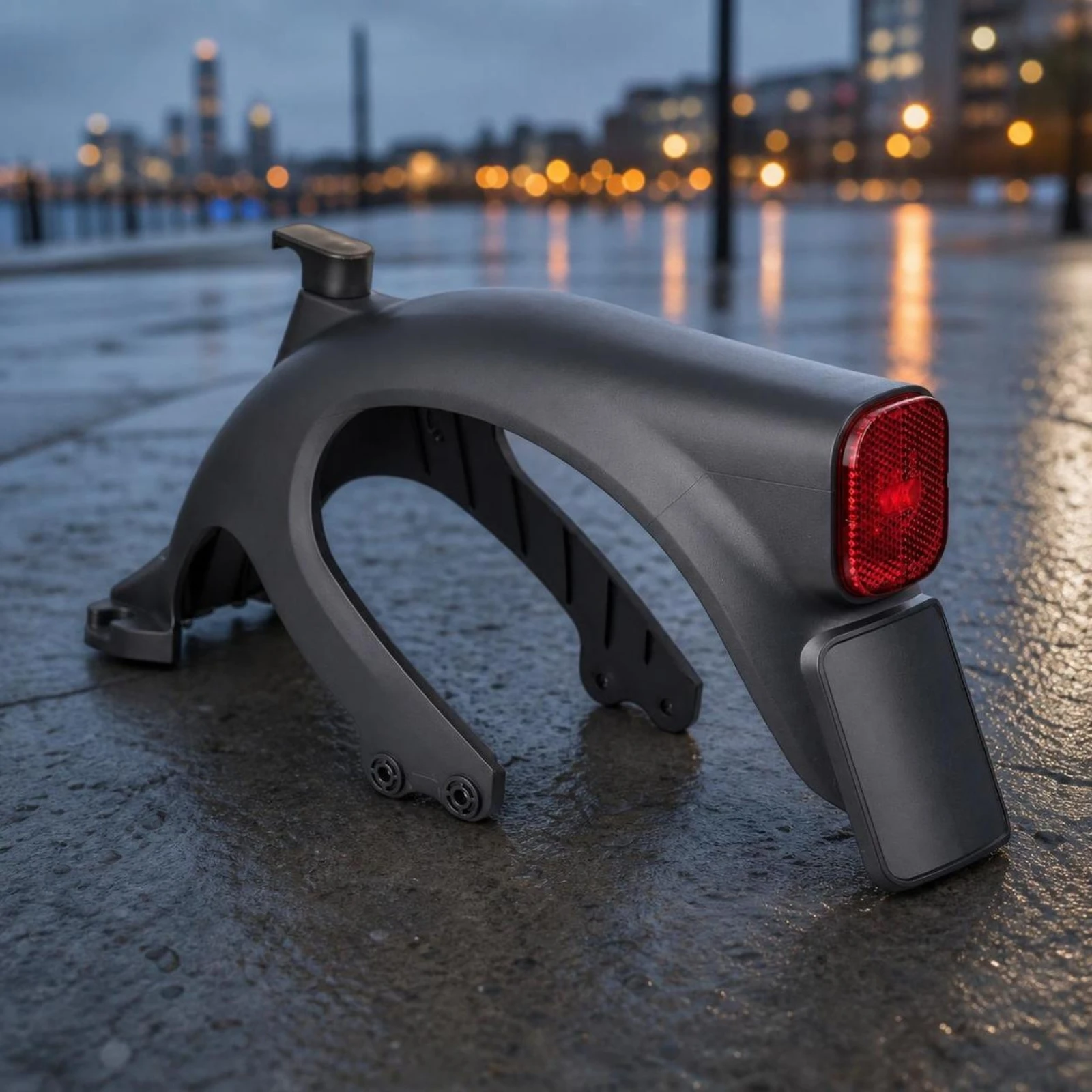 Rear Mudguard with Taillight High-Density Plastic Rear Mudguard Scooter Mudguard Long-Lasting Mudguard with Light Wear-Resistant