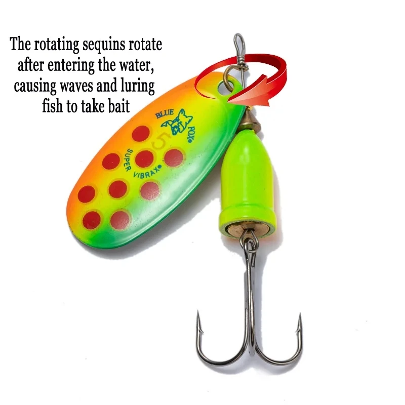 FT New Metal Fishing Lure 1#-6# 5g 6g 8g 10g 16g 19g Spinner Bait High Quality Hard Baits Treble Hook Fishing Tackle For Pike