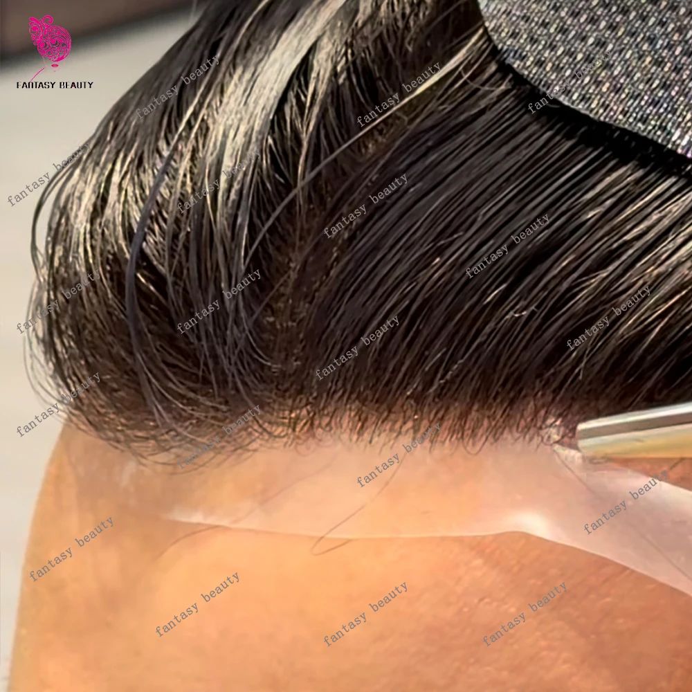 

Прочный тонкий парик из натуральных европейских светлых и коричневых волос для мужчин, 0.06-0.08 мм, на полиуретановой основе, система замещения волос/протез капиллярной системы