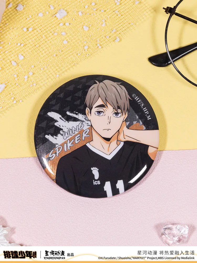 Anime Haikyuu!! Daichi Sawamura Kotaro Bokuto Miya Osamu Kita Shinsuke Cosplay Badge Delicacy High Appearance Level