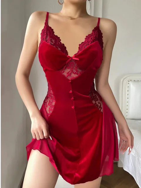 Sexy Velvet Mesh Splicing Sling V-neck Fit And Flare Dress Elegant Pure Color Temperament Girl Dew Shoulder Dresses New NKGJ