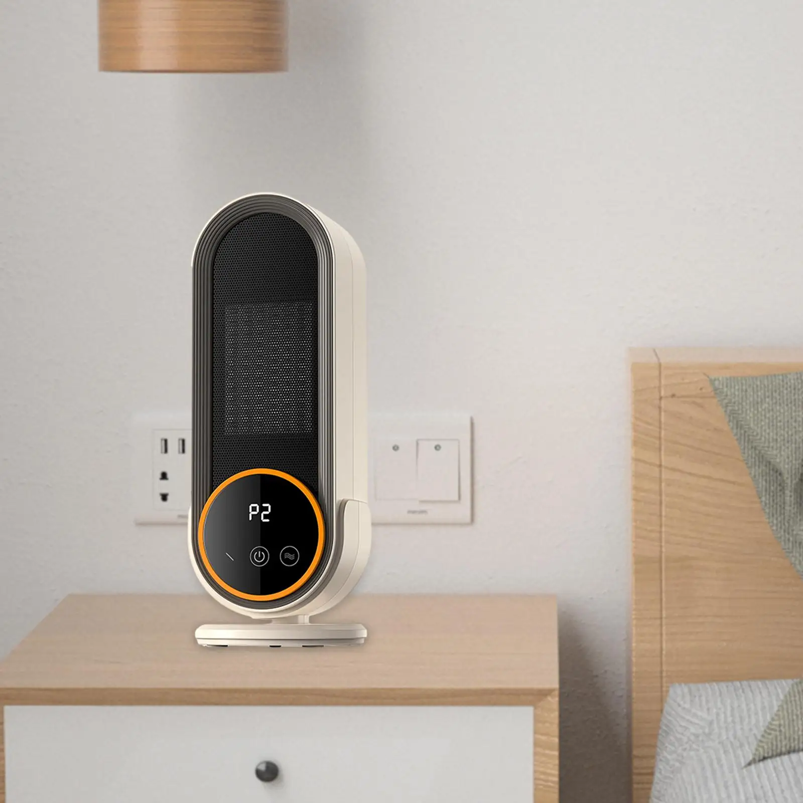 Indoor Electric Space Heater Room Heater EU 220V Adapter Flame Retardant Material Quick Heating for Office Desk Multifunctional