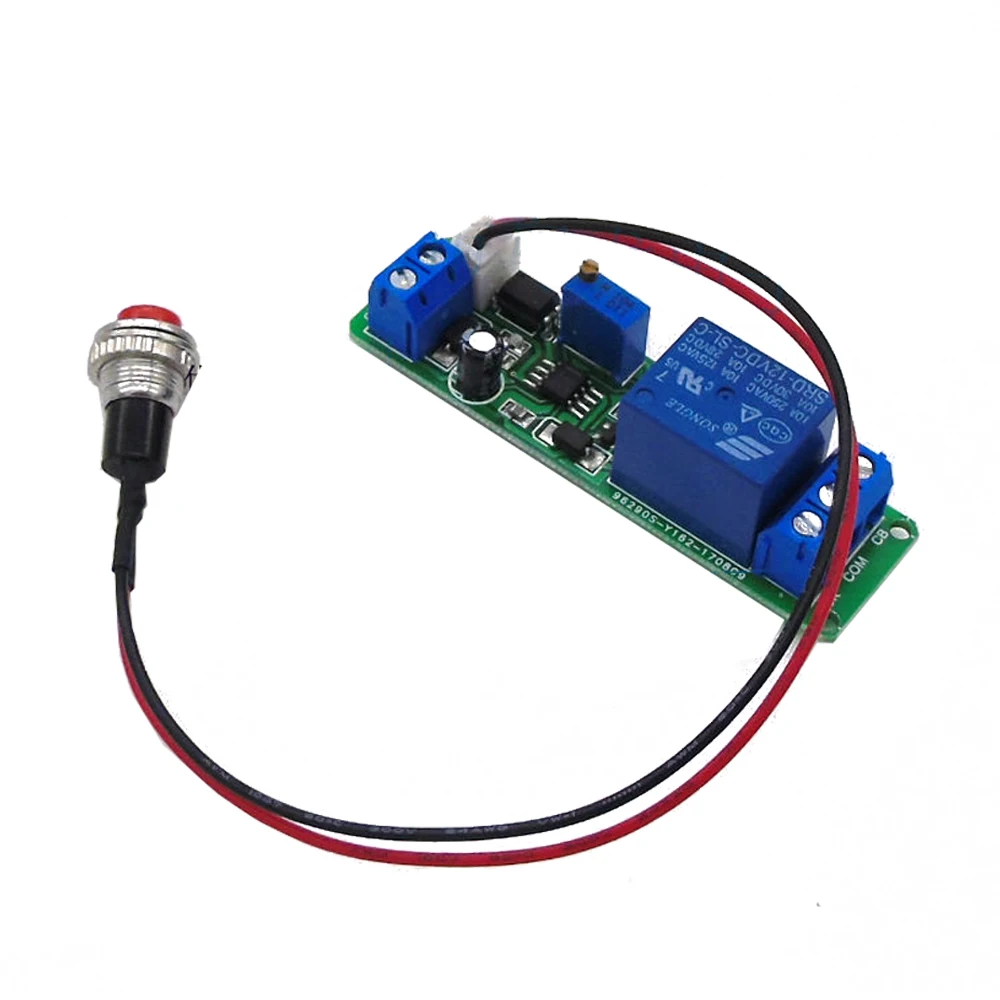 

DC 12V Timing Timer Delay Turn OFF Relay Module 1~10s Time Adjustable Relay with Indicator Light External Trigger Delay Switch