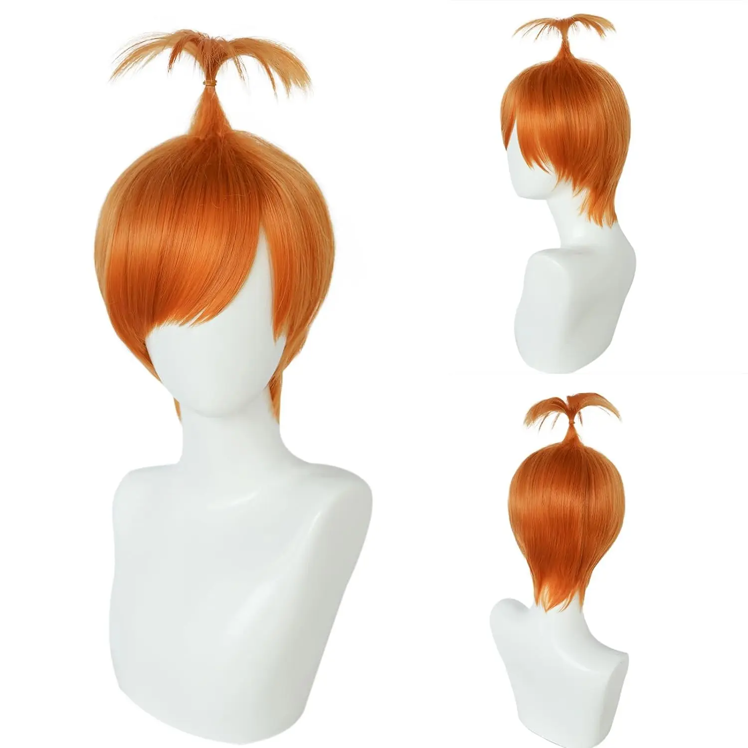 Anxiety Inside Out Cosplay Wig Gold Short Hair Straight Hair with Bangs for Man Anime Cos Perfect for Halloween Party