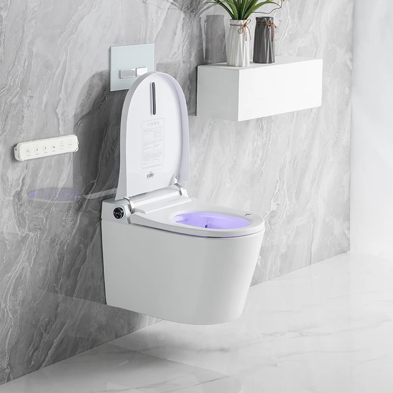 Luxury Sensor Foot Flush Smart Toilet With Tank Intelligent WC With Remote Control Automatic Toilet