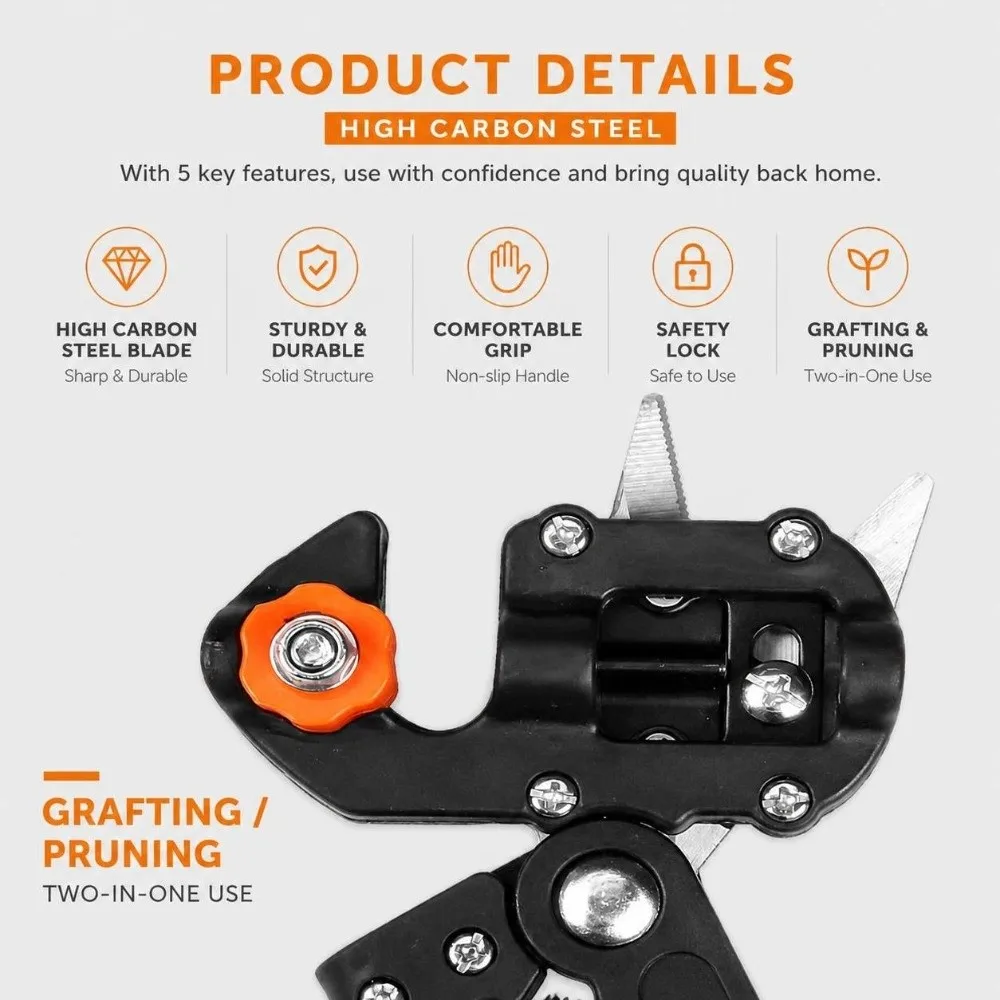 Replacement Blades Pruning Shears Sharp Cutting Edge Multi-Function Design Grafting Scissors Grafting Tapes Included