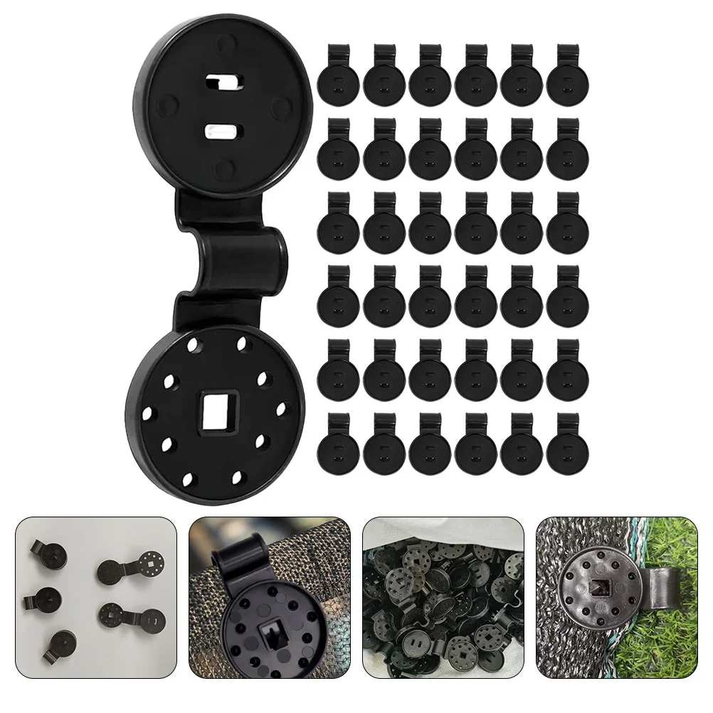 50 Pcs Garden Poles for Netting Shade Clip Plant Cloth Plastic Clips Sunscreen Lock Grips Tarps