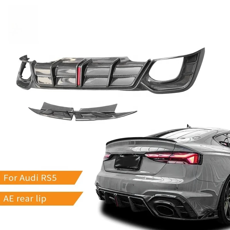 

For Audi RS5 Rear Diffuser Lip Carbon Fiber AE Style Car Parts Rear Bumper Lip