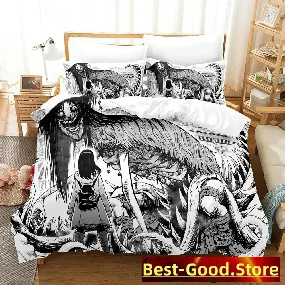 Mieruko chan Bedding Set Single Twin Printed Bed Set With Pillowcase Bed Duvet Cover Soft Single Double Queen Super King Size