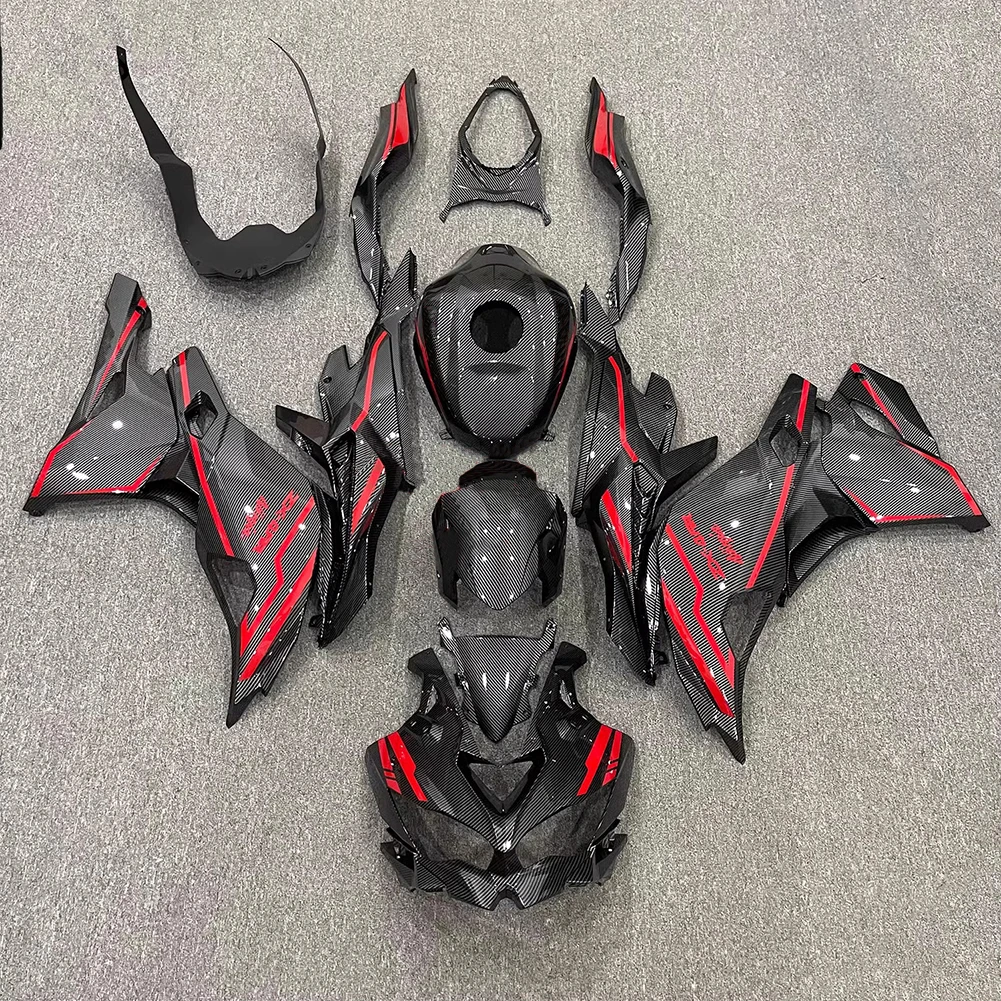 Carbon Fiber Printed ABS Injection Fairing Kit Body Work For KAWASAKI NINJA ZX4RR ZX-4R 2019 2020 2021 2022 2023 2024 19-24