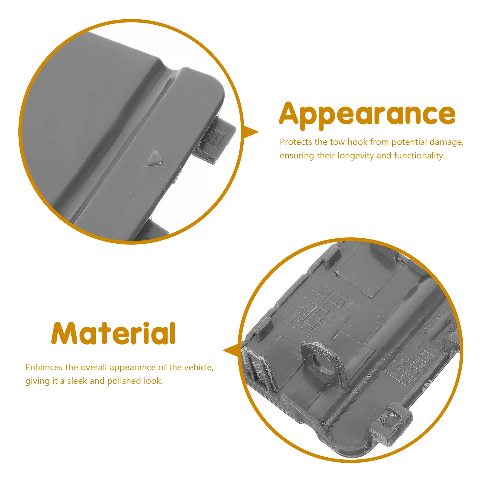 

Bumper For Durable Protective Easy Installation Rear Trailer Towing Cap Trailer Tow Hook Cover Rear Bumper Tow Cover