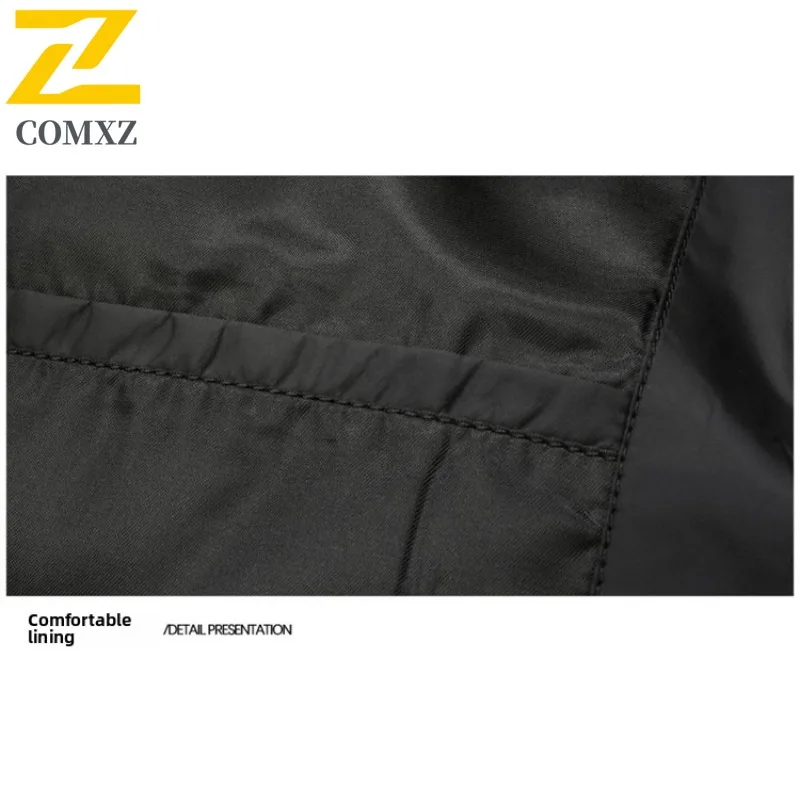 COMXZ الرجال سترة منتفخة الأعمال الكلاسيكية مكتب العمل الدافئة اليومية تخفيف وسادة مبطنة الحد الأدنى الشتاء الحشو معطف رياضي 2025