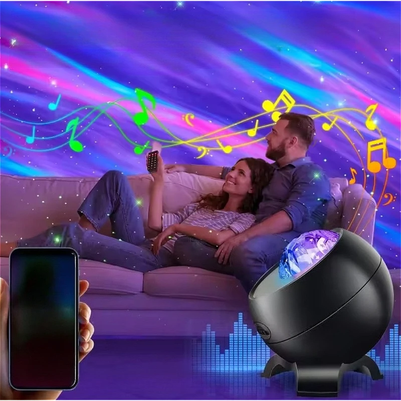 Novelty Starry Projector Galaxy Light Ambient Light Projector Galaxy Night Light Projector for Bedroom Decoration Birthday Gifts