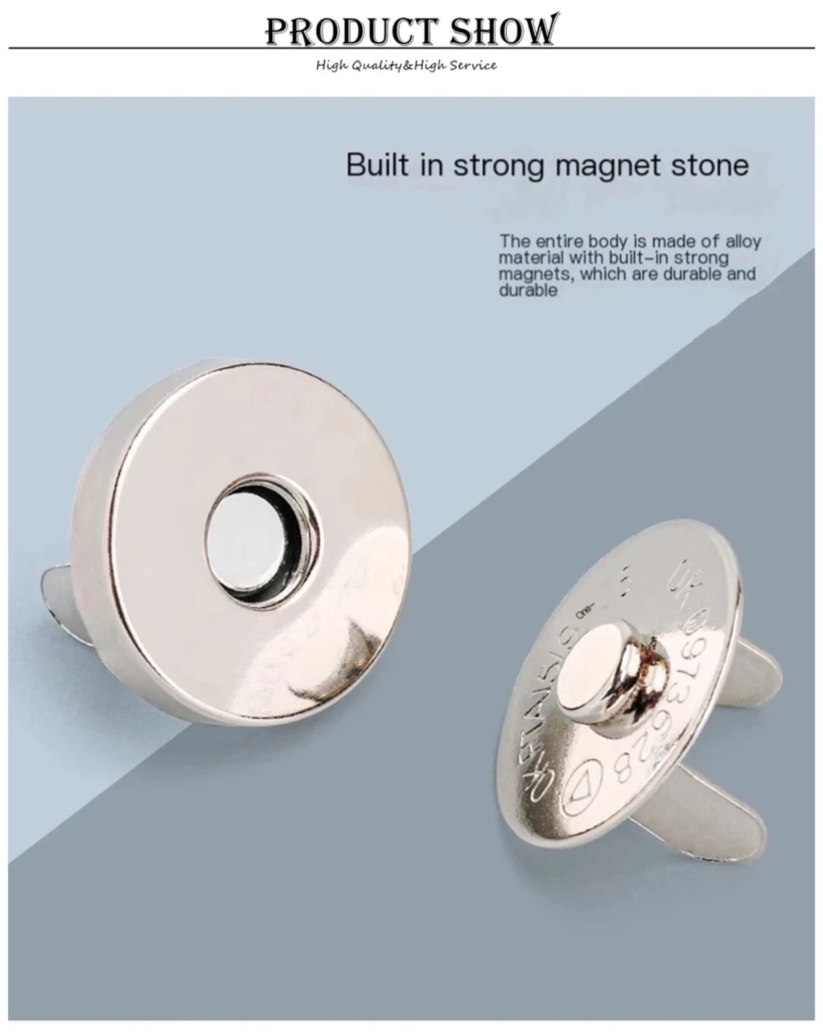 14 مللي متر 18 مللي متر المغناطيسي المفاجئة السحابات المشابك أزرار حقيبة يد محفظة محفظة أكياس الحرفية أجزاء الملحقات #4