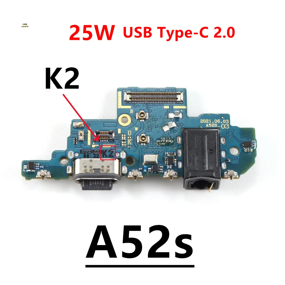 For Samsung Galaxy A52s SM-A528B A528 K2 Edition Charging Port Board Dock Connector Fast Charger Flex Cable 25W