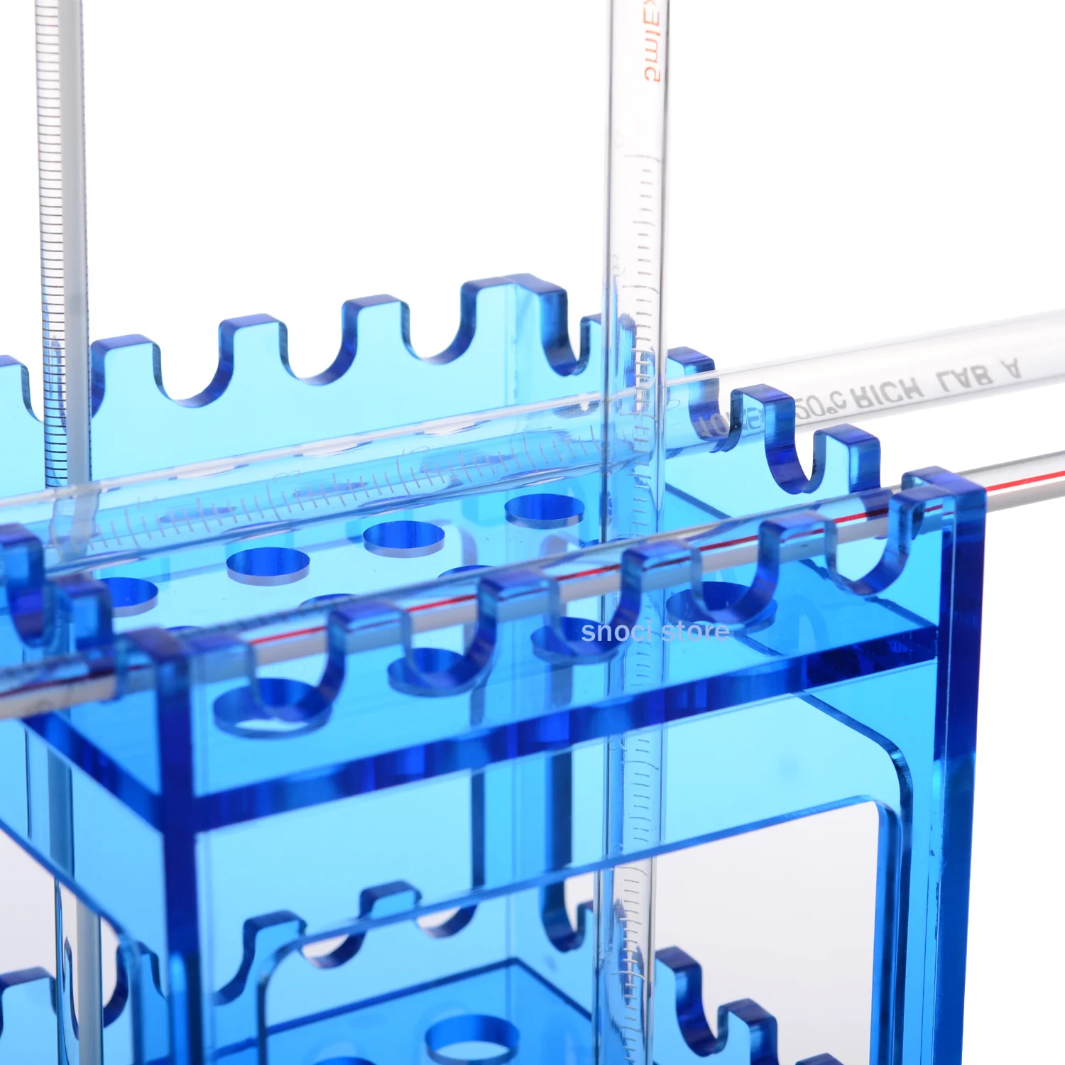 Dudukan Pipet Laboratorium, Tempat Pipettor Plexiglass Multifungsi, Rak Penetes Rak Termometer (Tidak Termasuk Pipet) 1 Buah