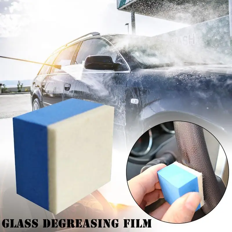 Car Polish Pad Glass Finish Plating Crystal Sponge Glass Oil Removal Film Wool Felt Glass Degreasing Film Felt Coated Block