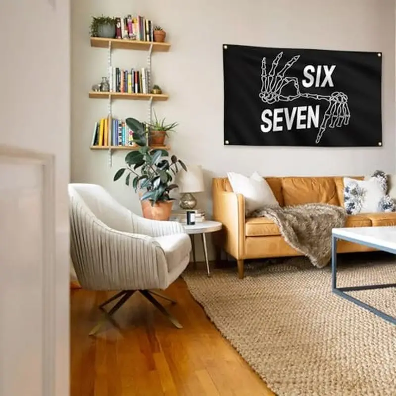 Skeleton Gesture 67 Funny Tapestry Wall Hanging, Gothic Thriller Aesthetic Decor for Bedroom Dorm Home Decor