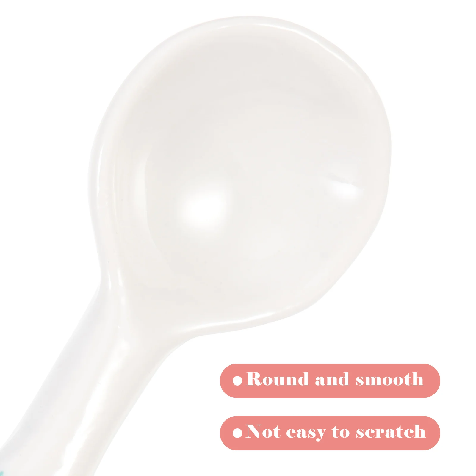 

2Pcs Tulip Porcelain Spoons Long Handle Household Rice Spoon Coffee Mixing Ceramic Mixing Spoon Coffee Accessories