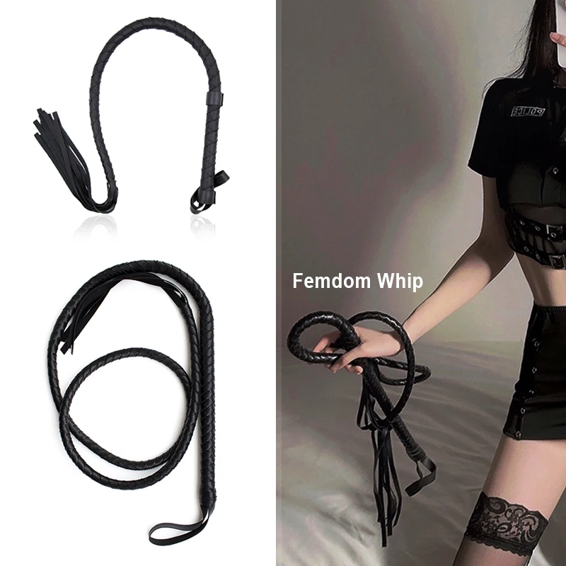 Fetysz Femdom erotyczna para produkt skórzany Snake Whip Bdsm Flogger Lash Adult Sadomasochism restriints Games egzotyczne akcesoria