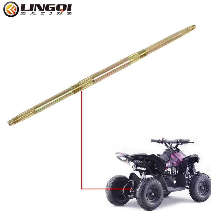 LINGQI RACING asse posteriore assi in acciaio barra asta 610mm 720mm 740mm 800mm 810mm per ATV UTV Quad Mini Kids Go Kart Scooter elettrico