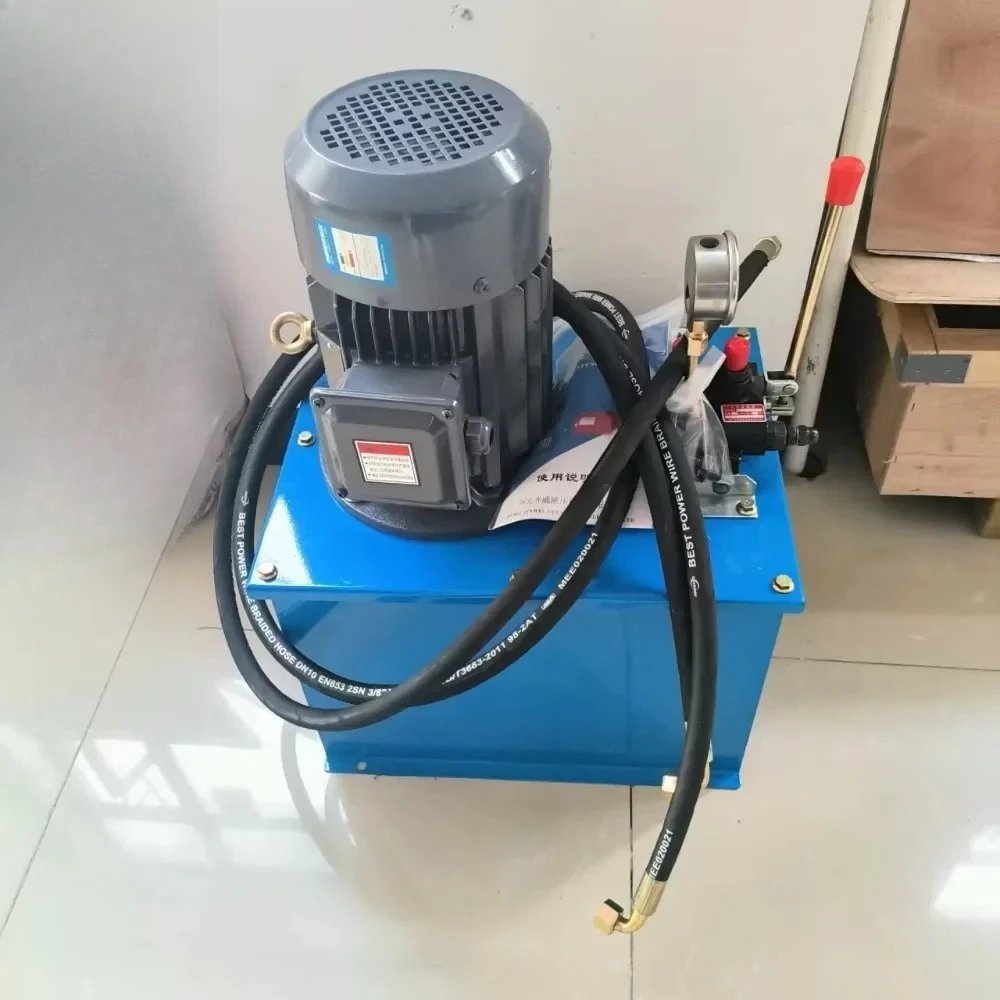 نظام الأسطوانة الهيدروليكية تجميع كامل مع صمام يدوي ومضخة تروس للآلات الصناعية