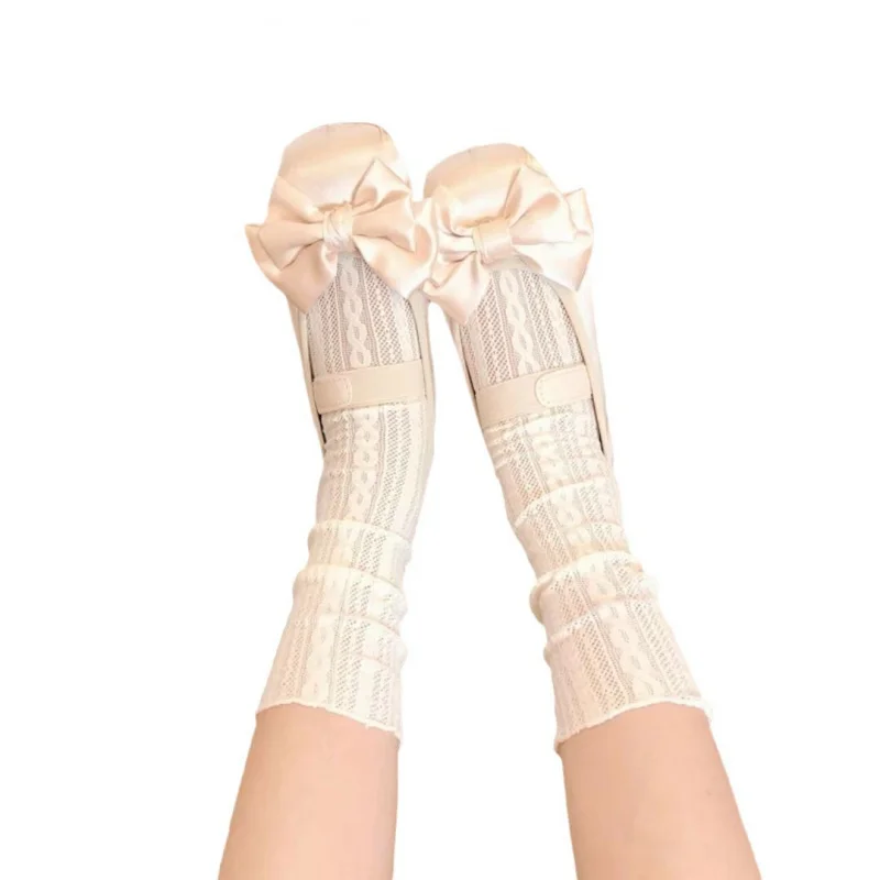 Chaussettes mi-mollet torsadées pour femmes, chaussettes en dentelle respirantes, chaussettes mi-mollet, vêtements d'extérieur fins, blanc, noir, été