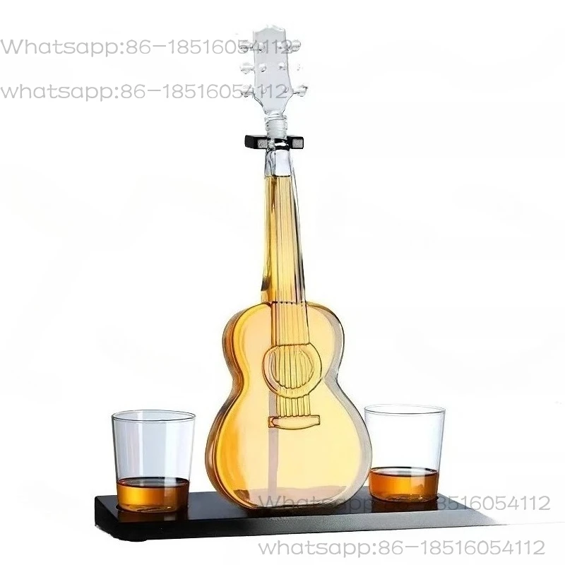 High Borosilicate Glass Guitar Decanter, Creative Glass Ornament