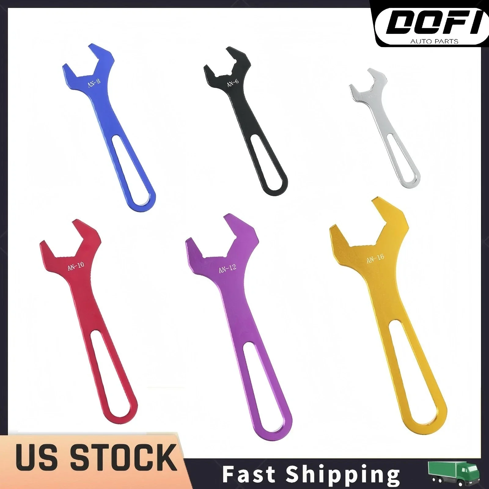 

AN Wrench Spanner Tool Set Lightweight Durable Wrench Kit AN Hose Fitting Tool Set 6 PCS AN3 to AN16 / 7 PCS Double Hose Ended