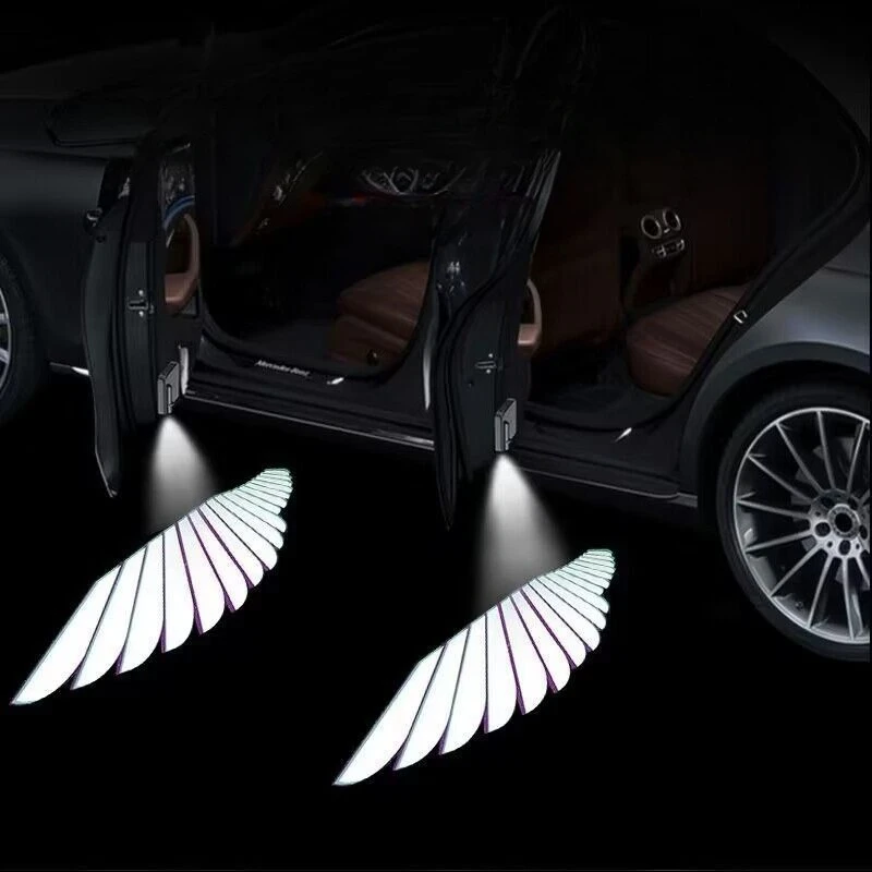 

2Pcs/4Pcs Car Angel Wings Wireless Car Door LED HD Welcome Courtesy Shadow Projector Lamp Logo Light Cars Accessories