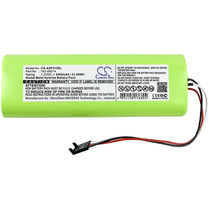 Battery for Applied Instruments Super Buddy,Super Buddy 21,Super Buddy 29 PN:742-00014,SM-72330-3P (3000mAh) 7.2V