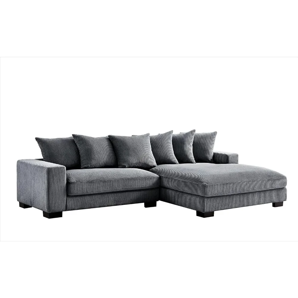 Oversized Two-Piece Sectional Couches for Living Room, L Shaped Sofa with Chaise, Upholstered with Corduroy Fabric,Left Facing