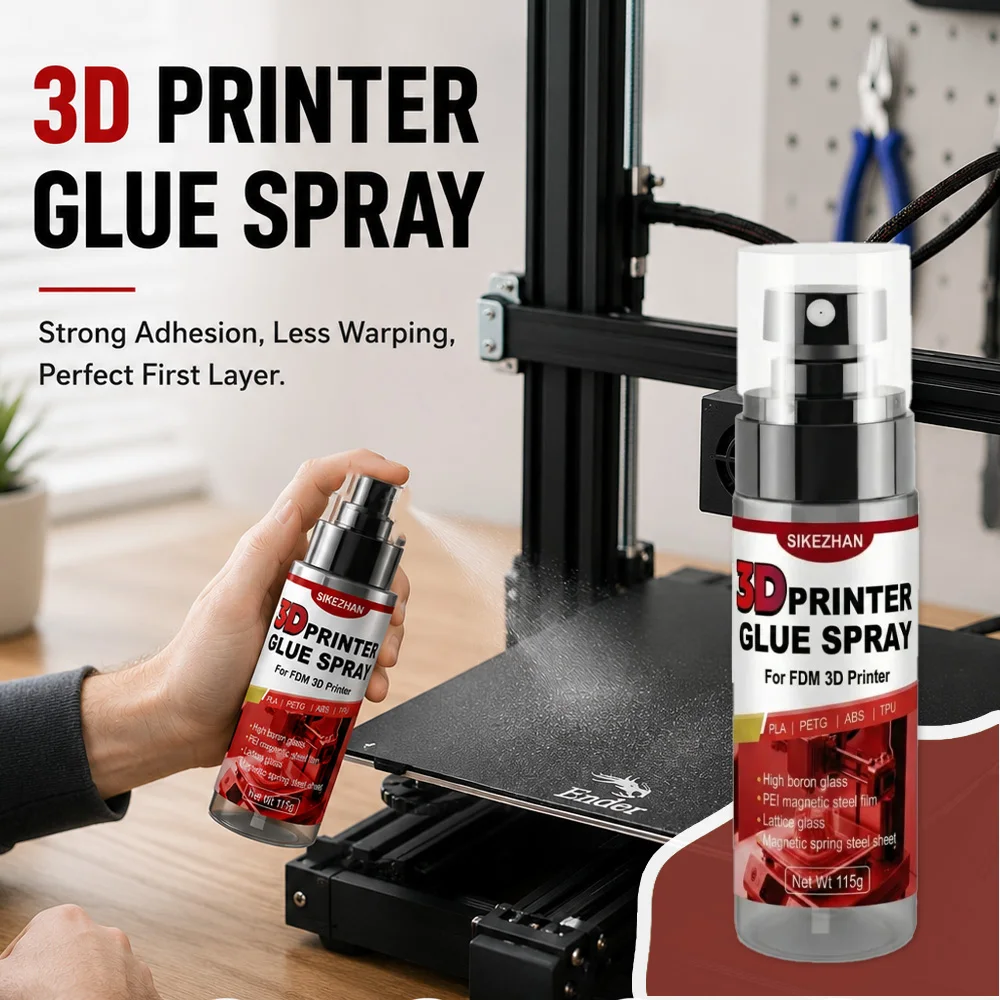 

115ml 3D Printer Glue Spray Anti Warping Bed Adhesion Paste Liquid For FDM PLA PETG ABS TPU PEI Glass Plate Hotbed SIKEZHAN