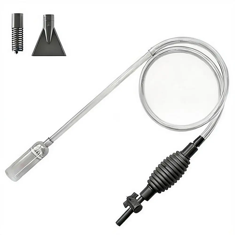 Aquarium-Wasserwechslerpumpe mit Fäkalienabsaugung, Sandwaschmaschine, Abwassersiphon und Reinigungswerkzeug für Aquarien – Detail 1