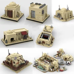 DlY Star Movie MOC Tatooine Desert City MilitaryBase Radar Station Architecture Building Block SW House Bricks Toy for Kid Gift