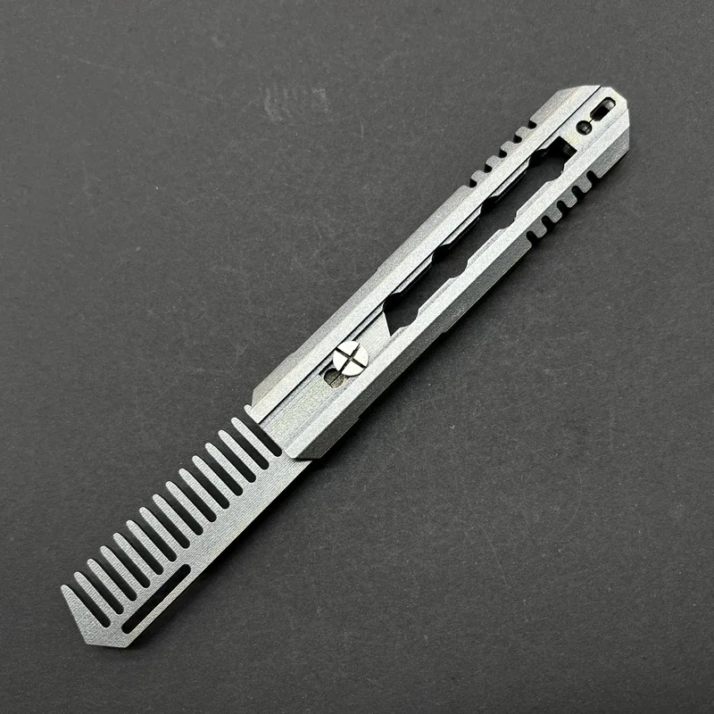 EDC Titanium Alloy Comb EDC Super Light Titanium Comb Hair Cutting Portable EDC Outdoor Small Accessories Tools